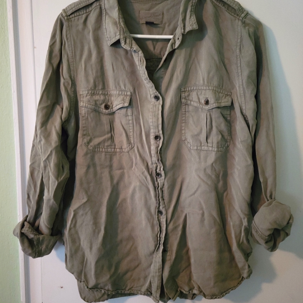 Green button up